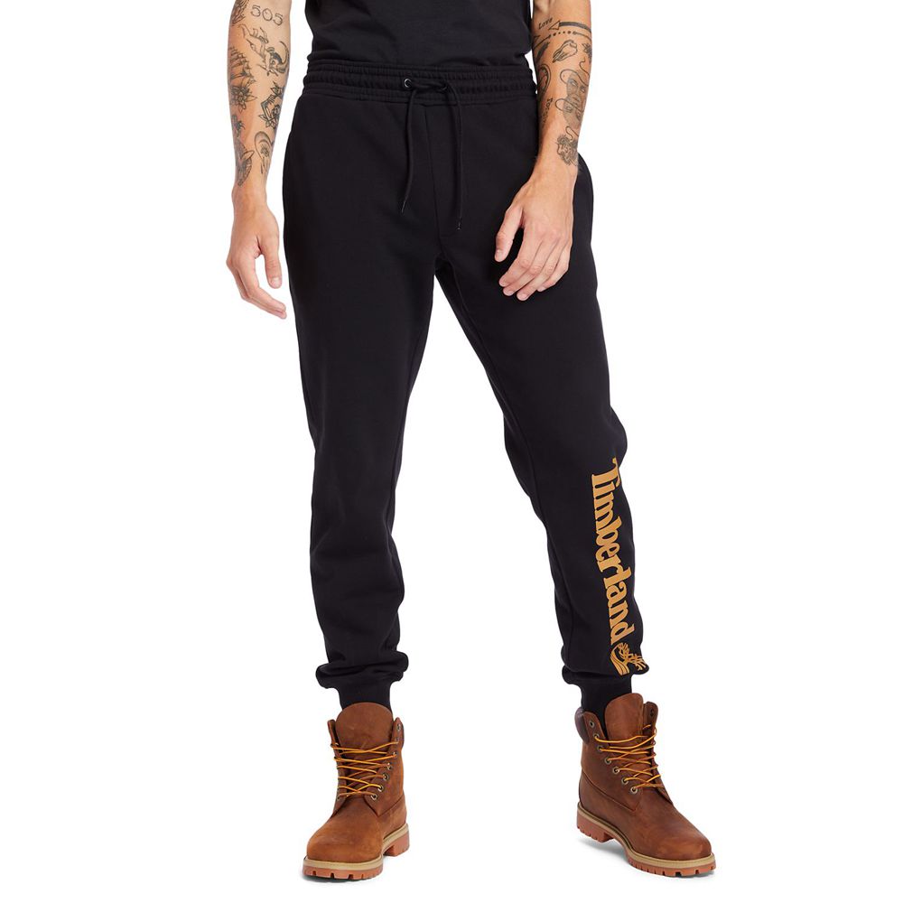 Pantaloni Timberland Barbati Negrii - Logo Sweat - Romania - WZYQKF095